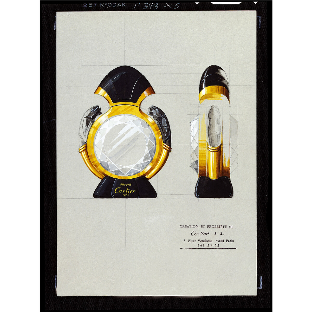 1987年卡地亞La Panth&egrave;re美洲豹香水系列問世，瓶身設計即源自美洲豹珠寶設計靈感。