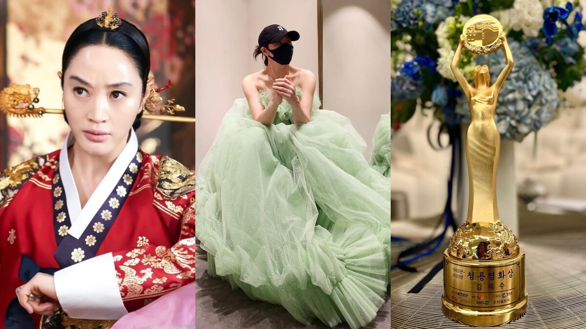 30年青龍女神金憓秀卸任！10張禮服試裝照放送，接鄭雨盛隱藏獎座霸氣喊：結束