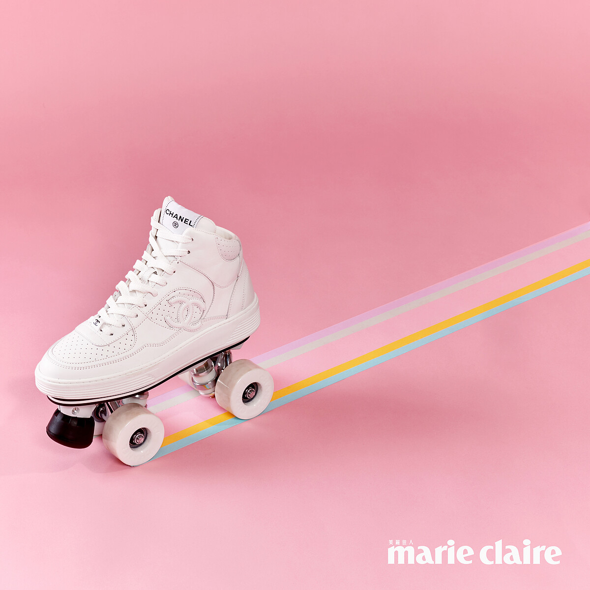 CHANEL 2023/24 Cruise 度假系列白色溜冰鞋