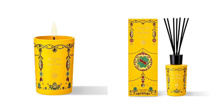 (左)璀璨白雪香氛蠟燭200ml NT$3,100/(右)璀璨白雪居家擴香180ml NT$3,800