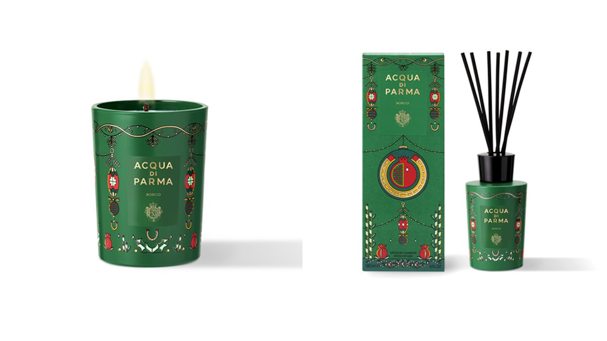 (左)靜謐雪松香氛蠟燭200g NT$3,100/(右)靜謐雪松居家擴香180ml NT$3,800