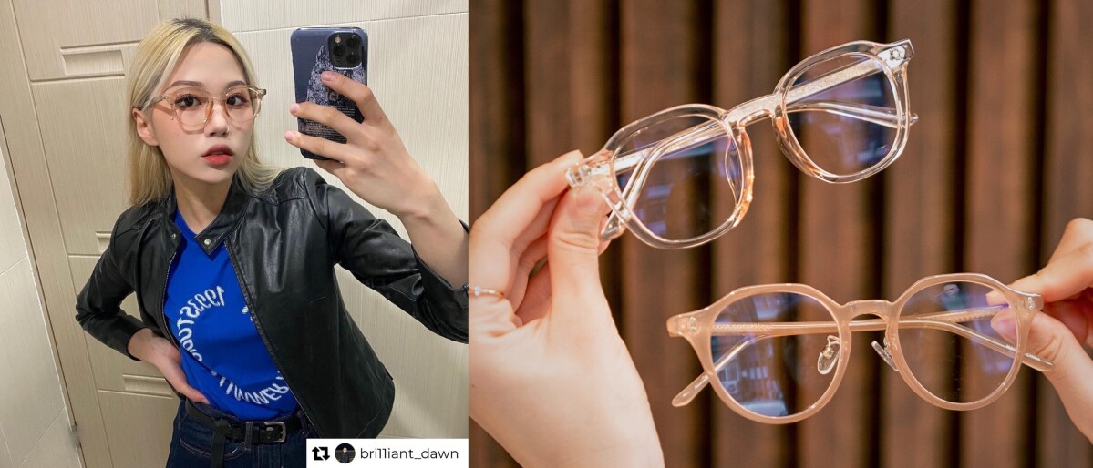 照片來自brilliant_dawn@instagram，ANDY_FLESH濾藍光眼鏡 (BE1722) ，NT1,980。