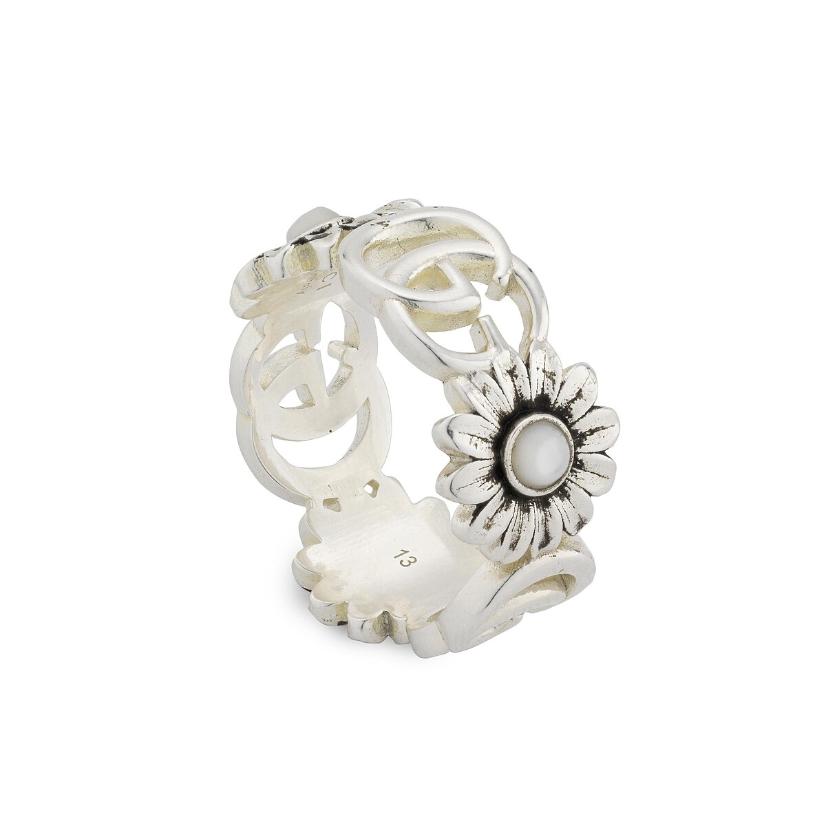 Gucci GG Marmont 珍珠母貝戒指 NT$14,200。