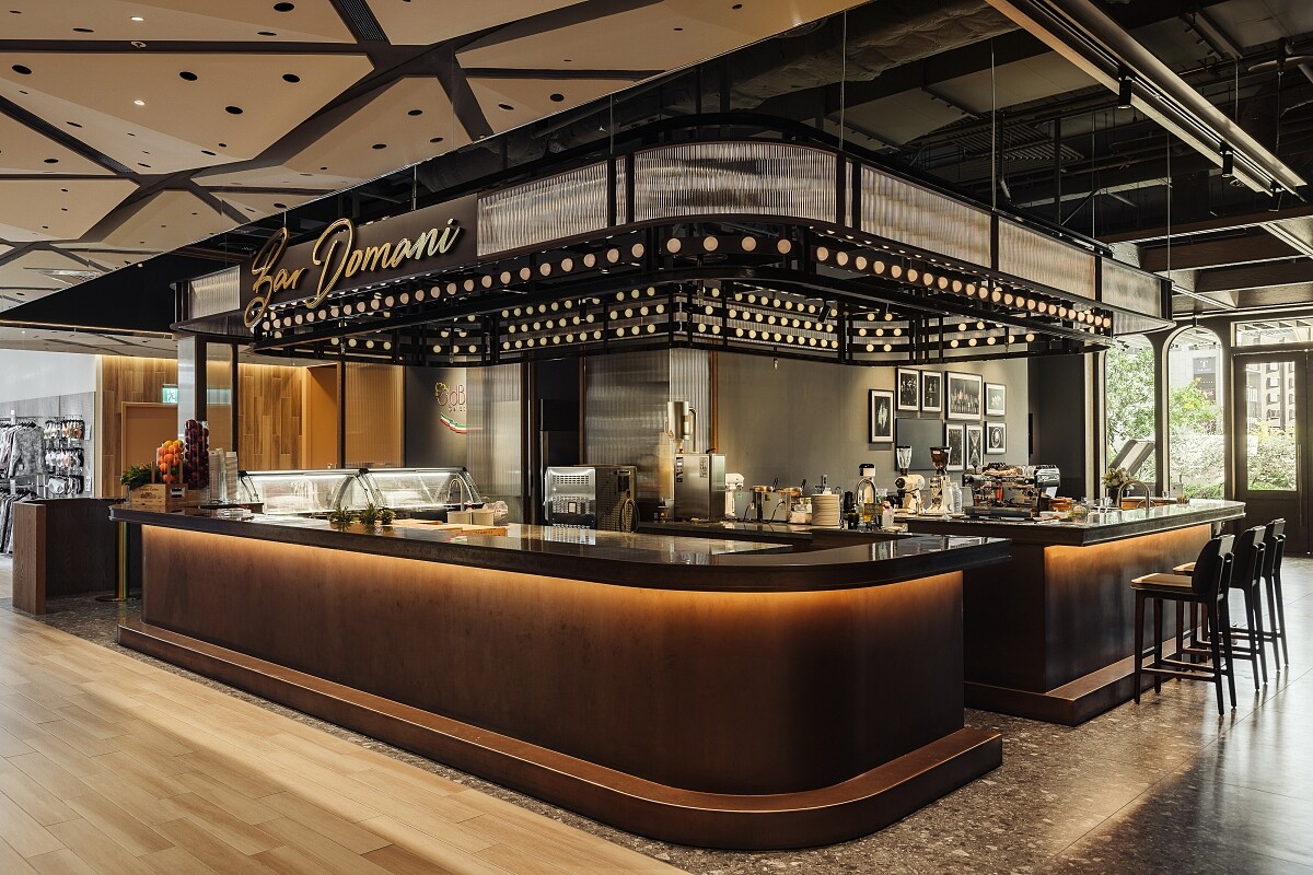 「Bar Domani」餐酒館位於 NOKE 忠泰樂生活三樓。
