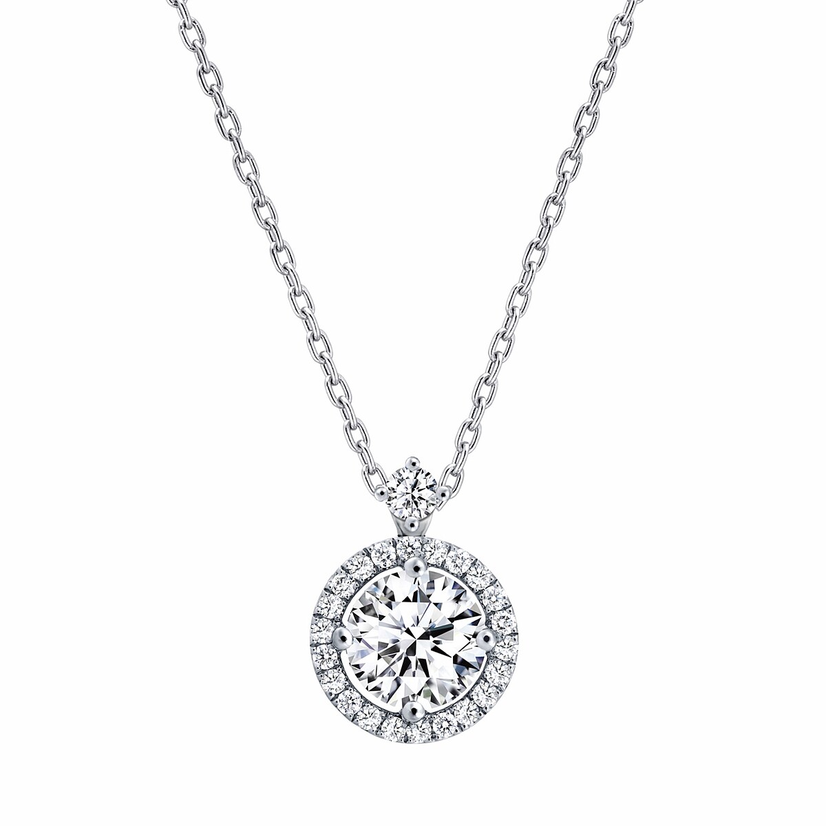 Hearts On Fire_Repertoire 鉑金鑽石項鍊 主鑽約1.00ct NTD501,000起