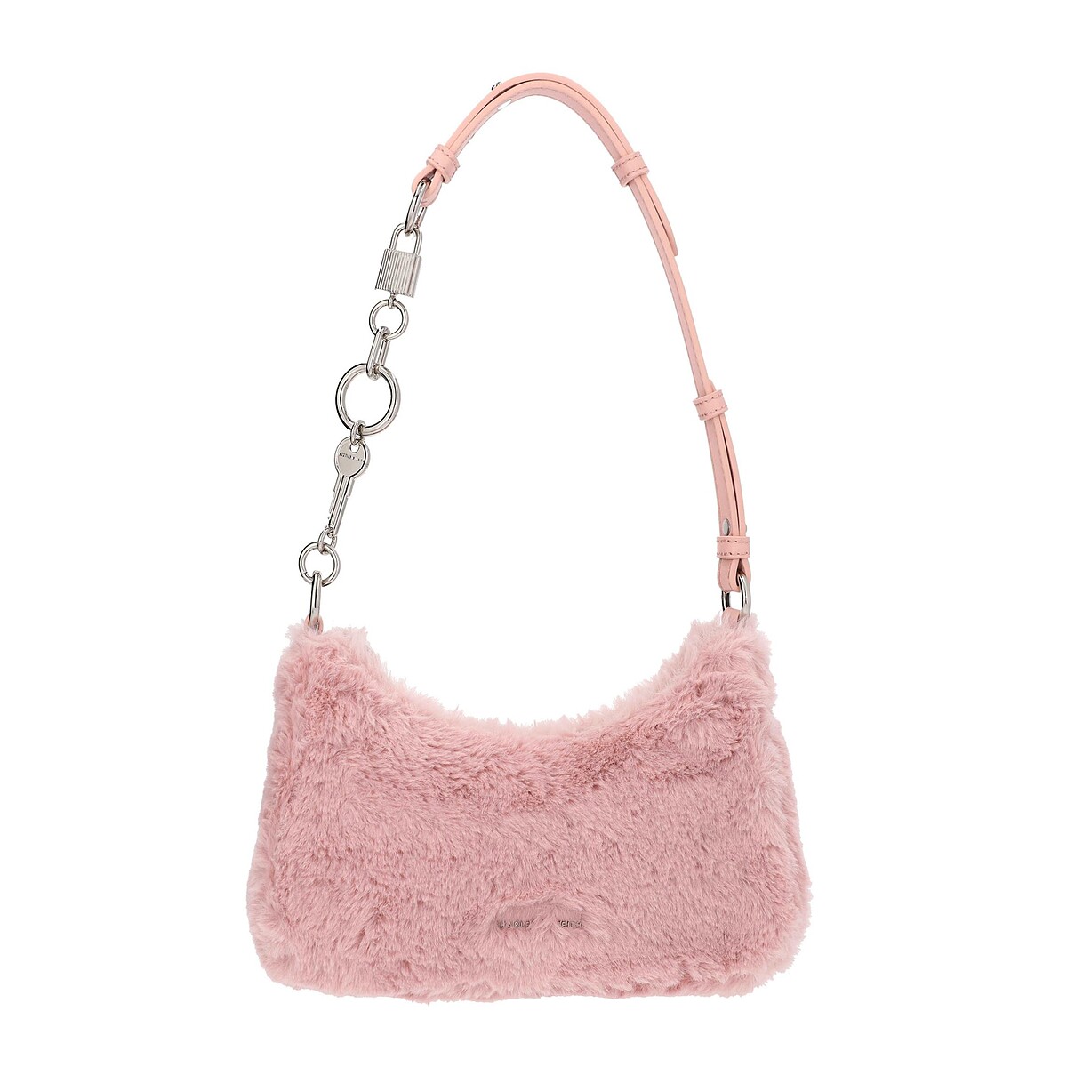CHARLES & KEITH 鎖鍊毛絨肩背包，NT2,590元