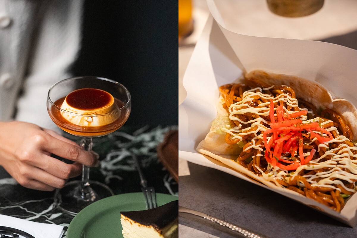 市集中涵括來自世界各國的料理。