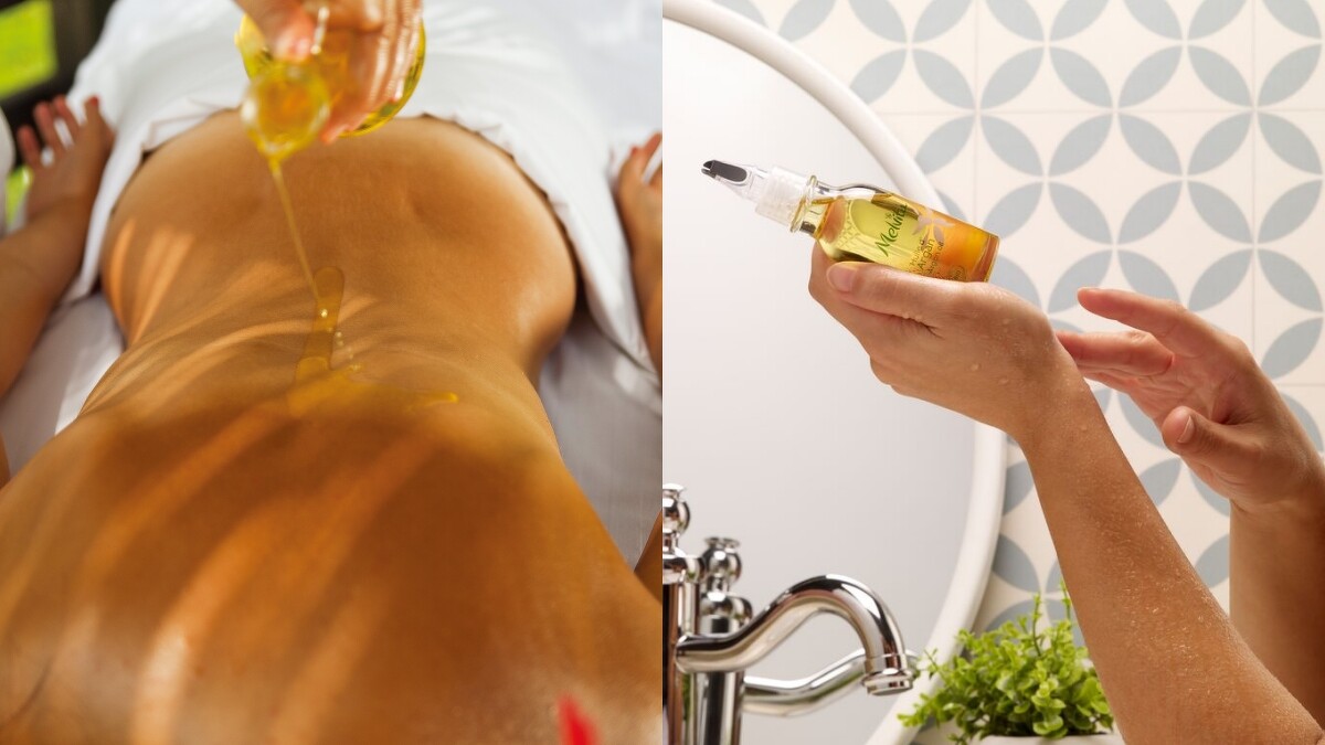 Melvita蜜葳特SPA黃金堅果彈潤按摩課程示意圖。