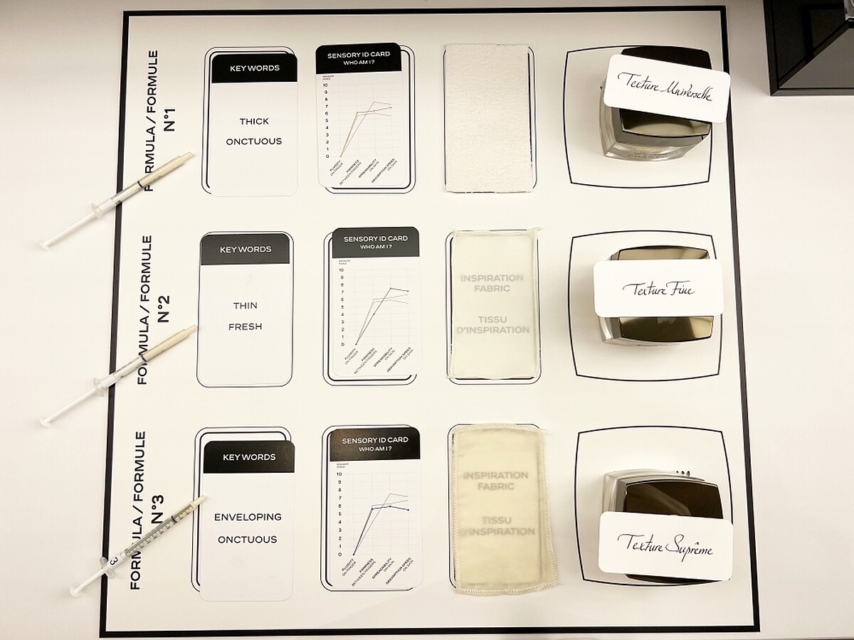 化身小小質地評測員，「盲測」三種不同質地的香奈兒乳霜。