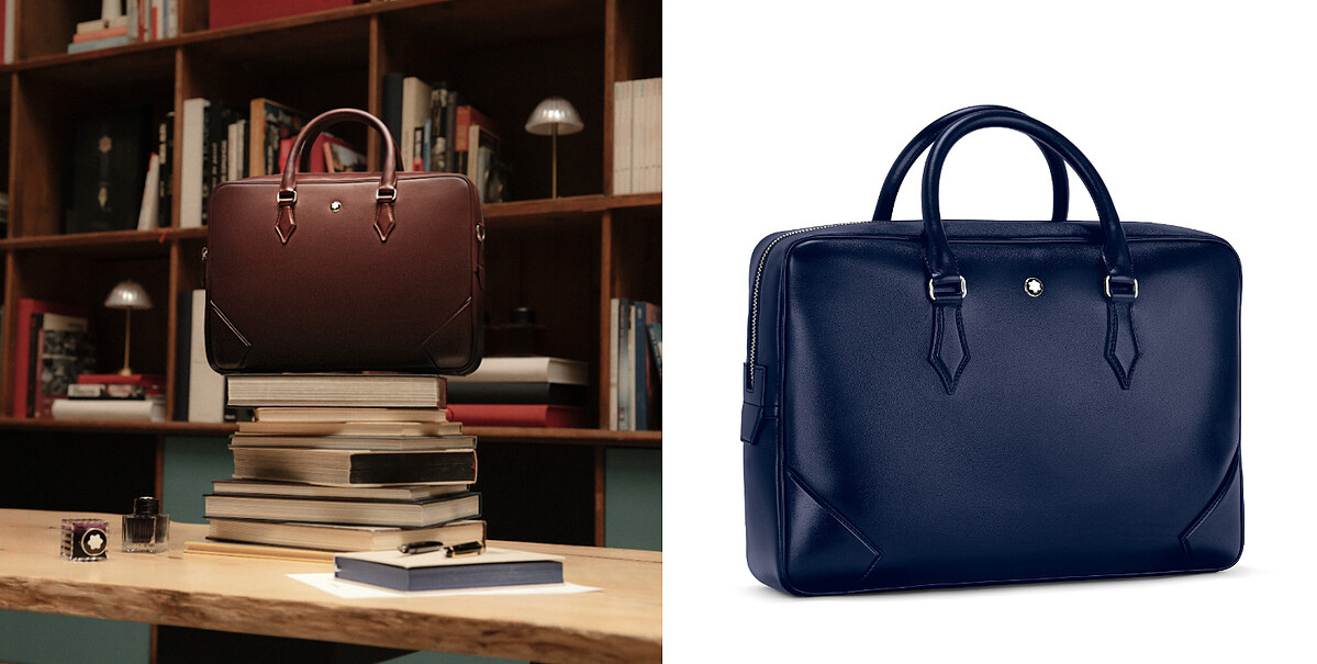 MONTBLANC 大師傑作系列公事包，NT58,200 / 勃根地紅、典雅灰 NT65,500。