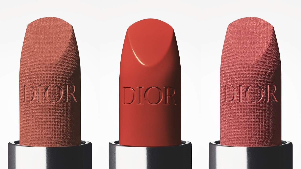 Dior迪奧藍星唇膏(左起為絲絨特霧#200、經典緞光#556、絲絨特霧#217)3.5g，NT1600