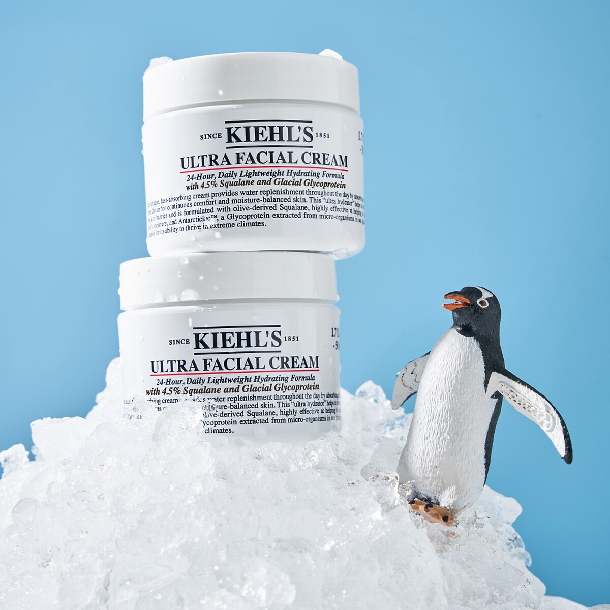 Kiehl&rsquo;s契爾氏冰河醣蛋白保濕霜情境照。