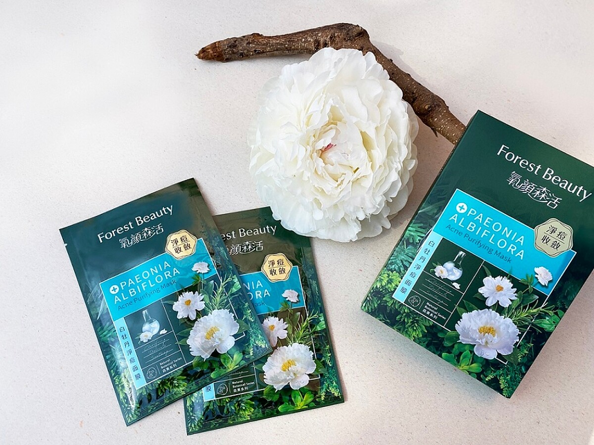 氧顏森活Forest Beauty森果系列白牡丹淨痘面膜一盒三片，NT319