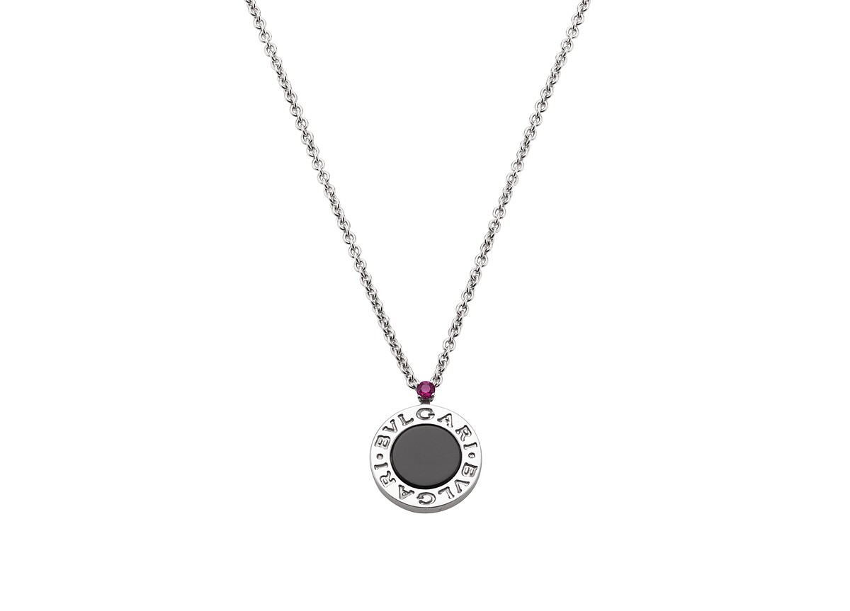 BVLGARI Save The Children 慈善系列BULGARI BULGARI純銀縞瑪瑙與紅寶石項鍊_參考售價：約新台幣24,000元 