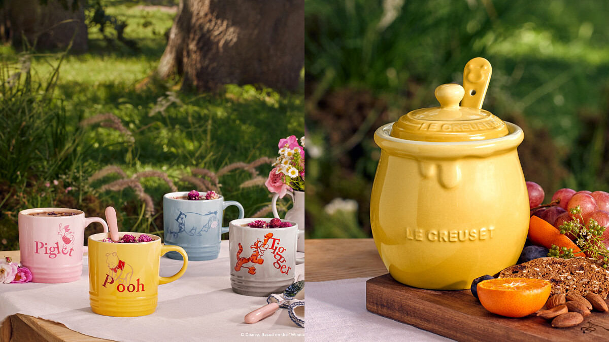 維尼控快收！LE CREUSET推出超萌「小熊維尼系列」，療癒黃色蜂蜜罐、馬克杯通通有