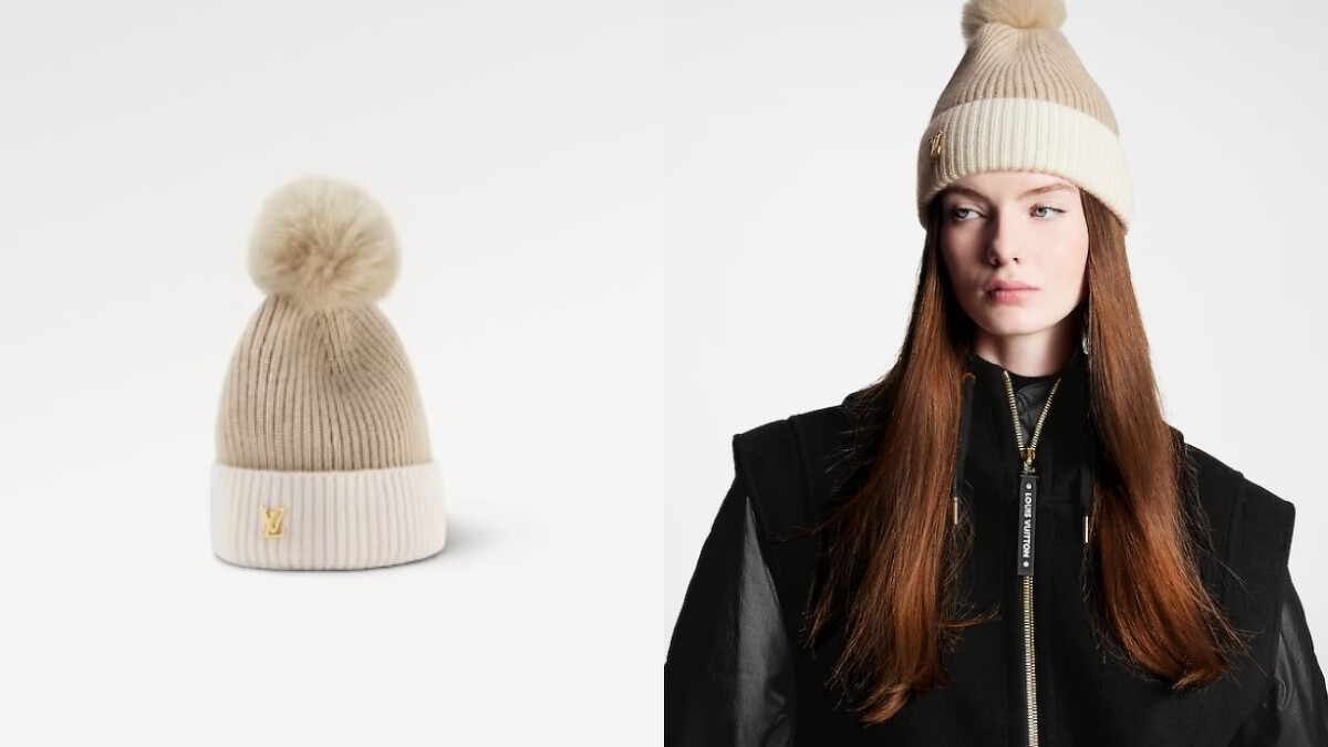 LV Cold Spark 毛球毛帽，NT$32,400。