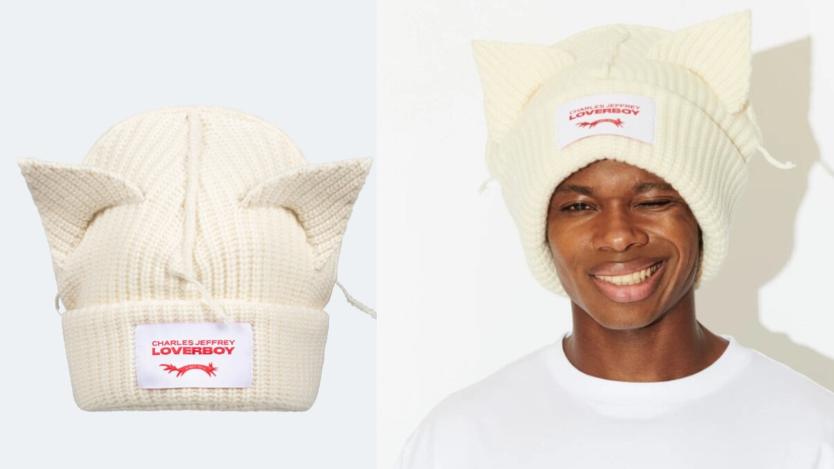 Charles Jeffrey Loverboy 超大耳朵毛線帽。