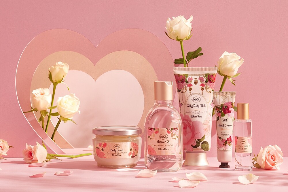 Sabon白玫瑰限量系列情境圖。