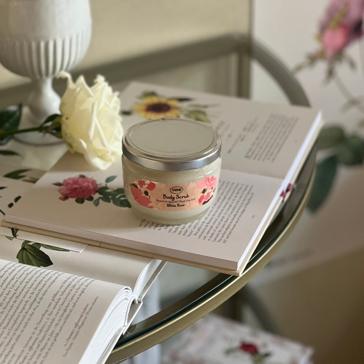 Sabon白玫瑰身體磨砂膏320g,NT1,580