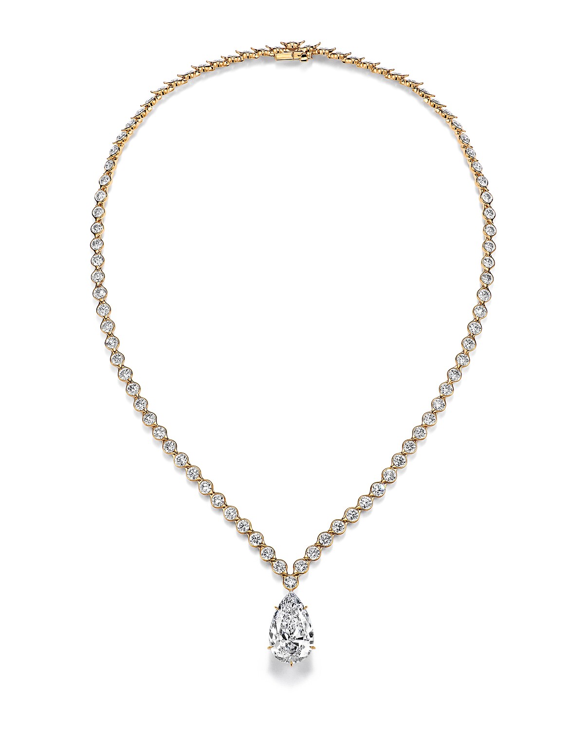 Tiffany _ Co. 2023 Blue Book高級珠寶系列幻海秘境Out of the Blue-鉑金與18K金鑲嵌主石逾11克拉鑽石鍊墜