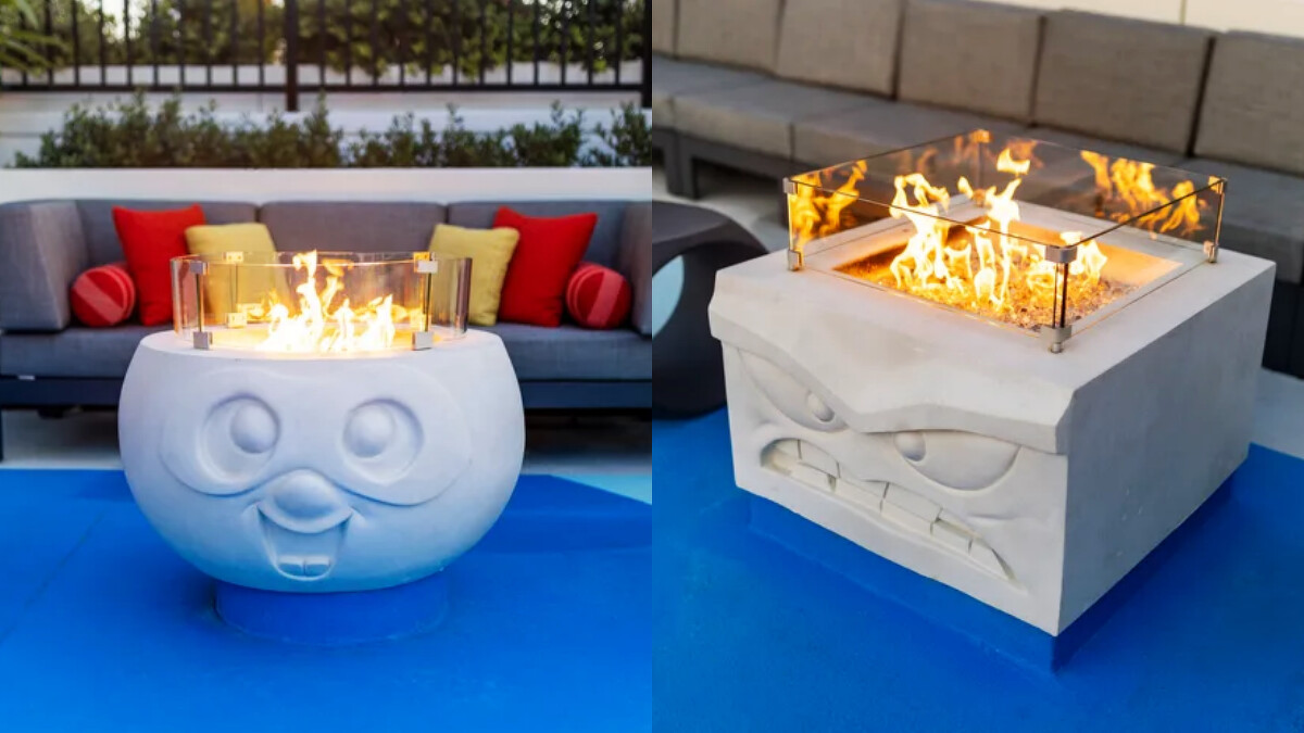 水上遊樂區的暖爐有著可愛造型