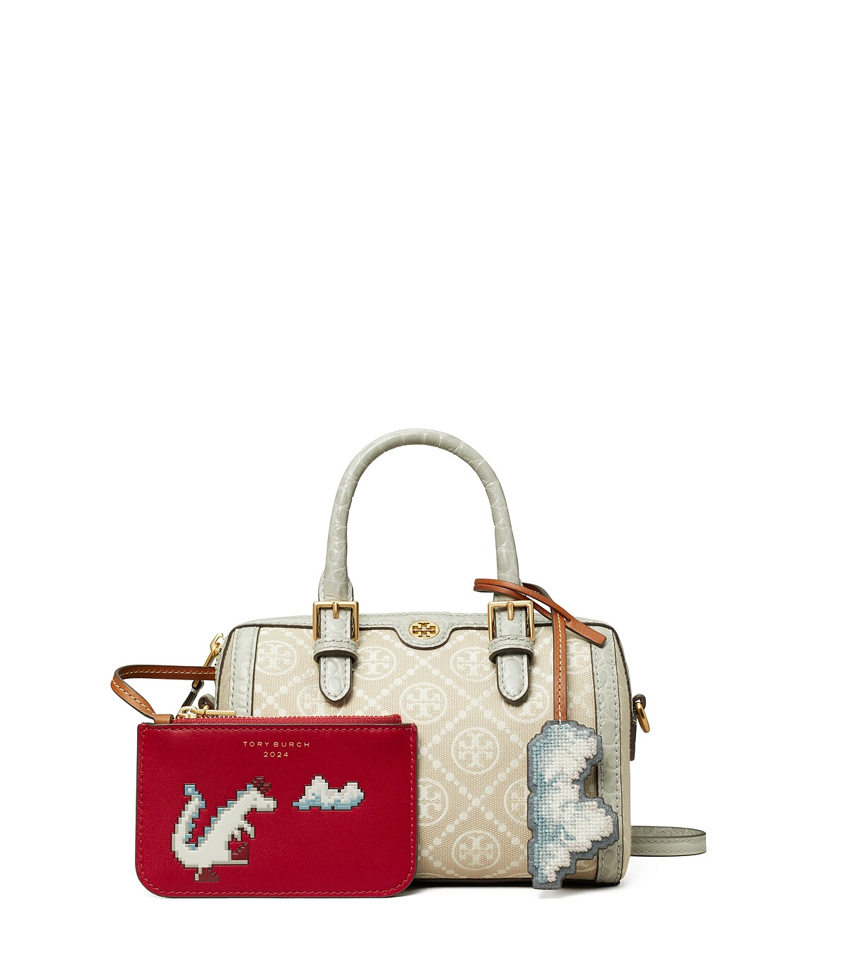 Tory Burch 龍年膠囊系列迷你雲朵酒桶包，NT19,900。