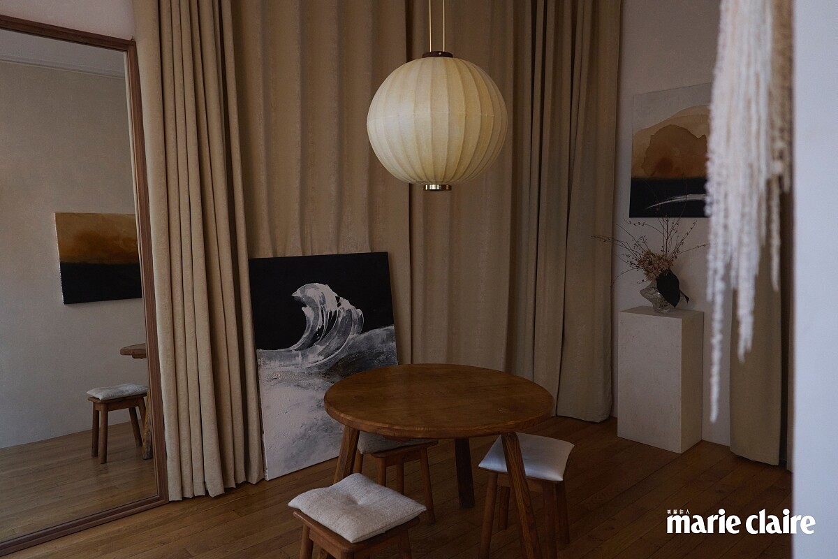 融合東方與西方風格的接待空間。