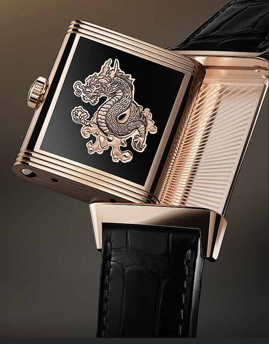 積家Reverso Tribute Enamel 「Dragon」翻轉系列琺瑯龍年紀念腕