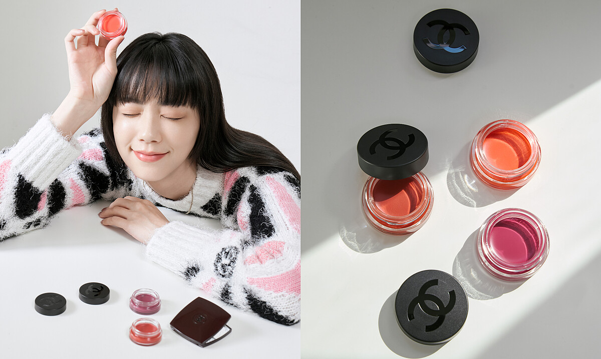 使用色號：香奈兒1號紅色山茶花唇頰蜜 #7珊瑚