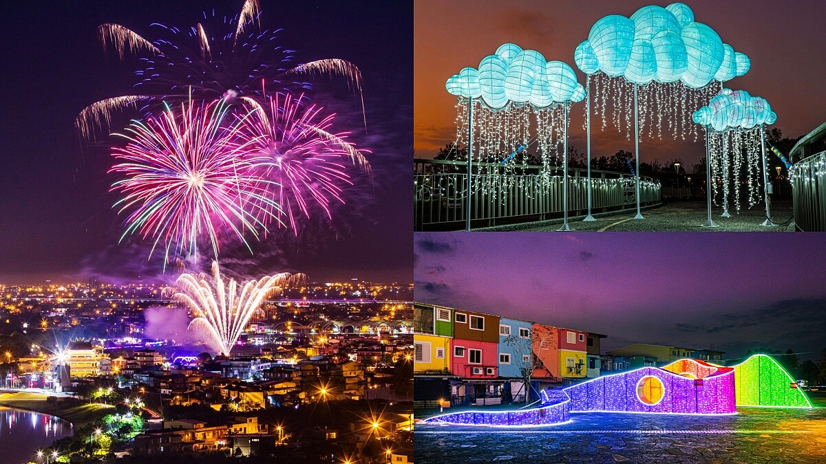 宜蘭放2天煙火迎龍年！「2024冬山舊河港燈節」璀璨燈飾搶先看，元宵節放600秒花火