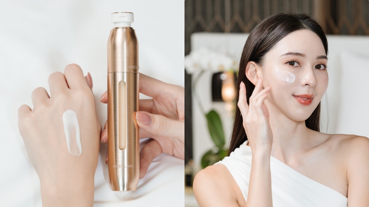 嬌蘭蘭鑽御光能量精華質地示意。