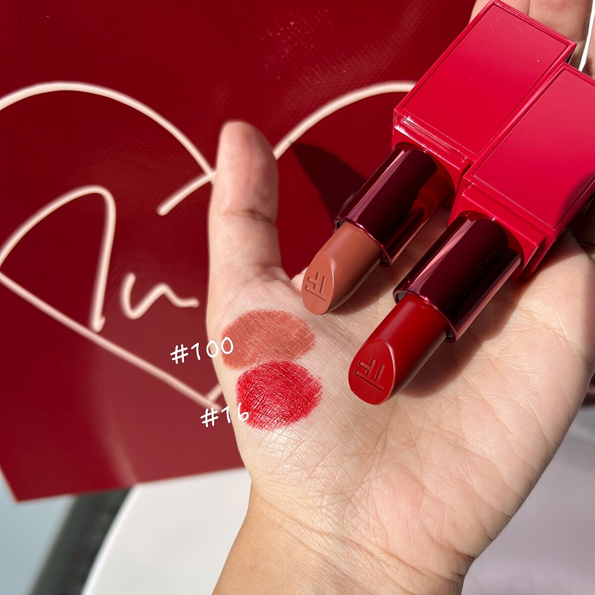 TOM FORD情人節限量設計師微霧唇膏(#16、#100)，NT2,100