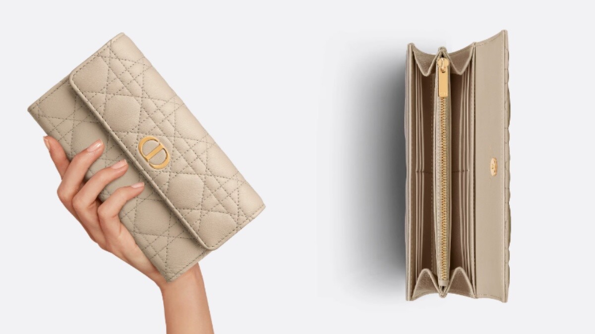 DIOR CARO藤格紋圖案小牛皮 NT.31,500