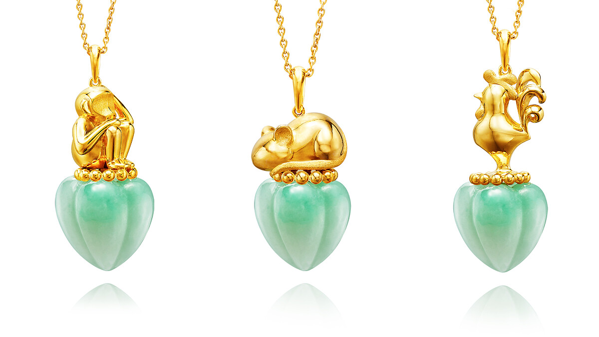 2024甲辰龍年三合生肖為猴、鼠、雞,林曉同設計師珠寶Lucky 12錬墜,售價NT.49600元。