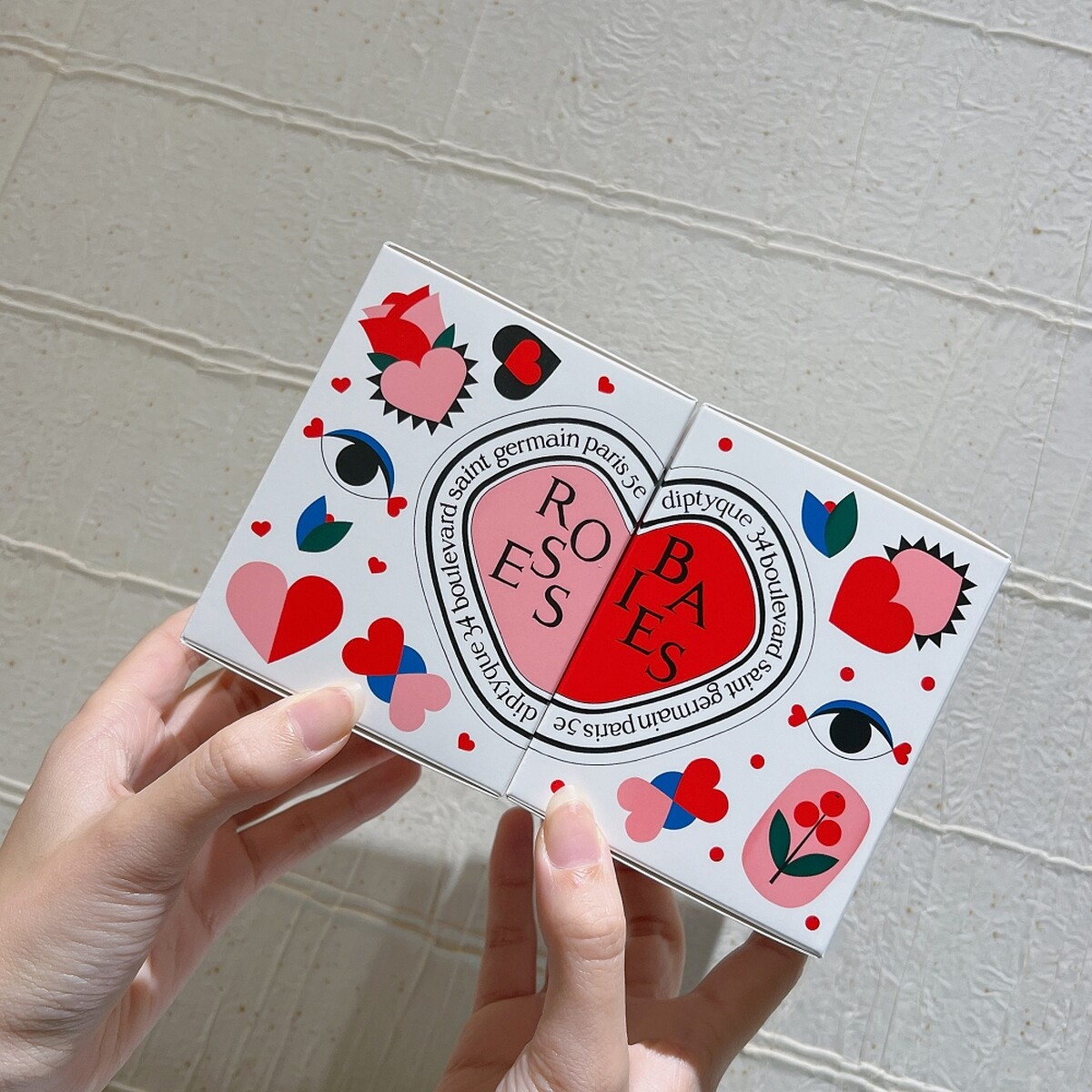 Diptyque 2024情人節限定限量版香氛蠟燭190g*2，NT4,300