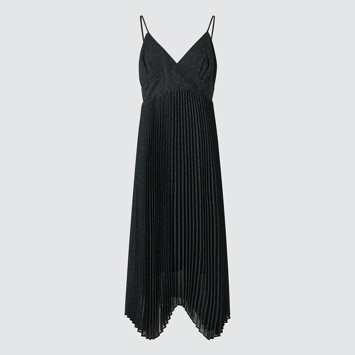 細褶細肩帶洋裝NT$1490。