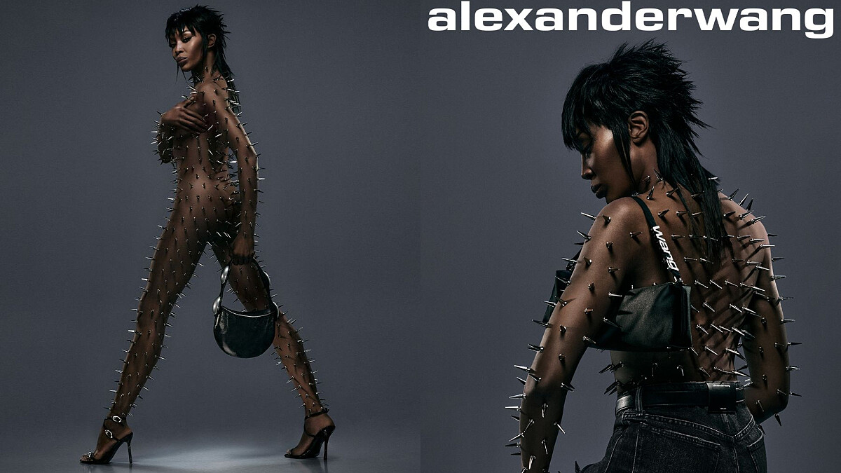  「不老超模」Naomi Campbell 強勢回歸，大師靈感來源...演繹 alexanderwang 2024 早春度假系列