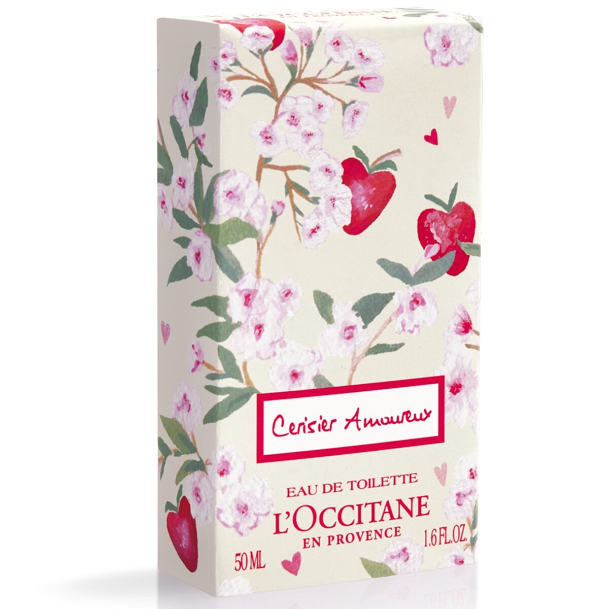 L’OCCITANE歐舒丹草莓櫻花淡香水外盒。