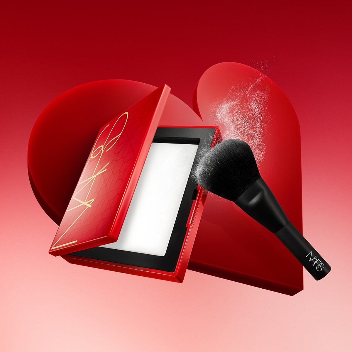 NARS花映嫣紅限量版裸光蜜粉餅刷具禮盒，NT1,680