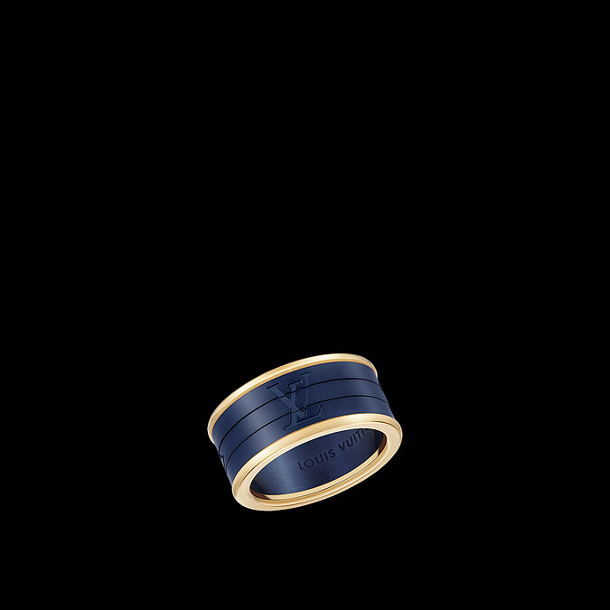 LES GASTONS VUITTON PUZZLE 戒指 - 配黃K金及鈦金屬$157,000