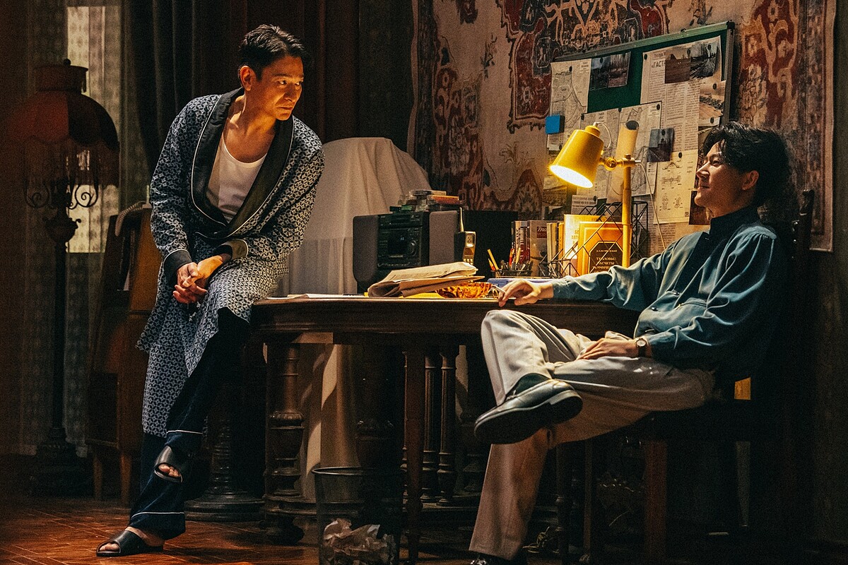 《莫斯科行動》劉德華（左）、黃軒（右）。