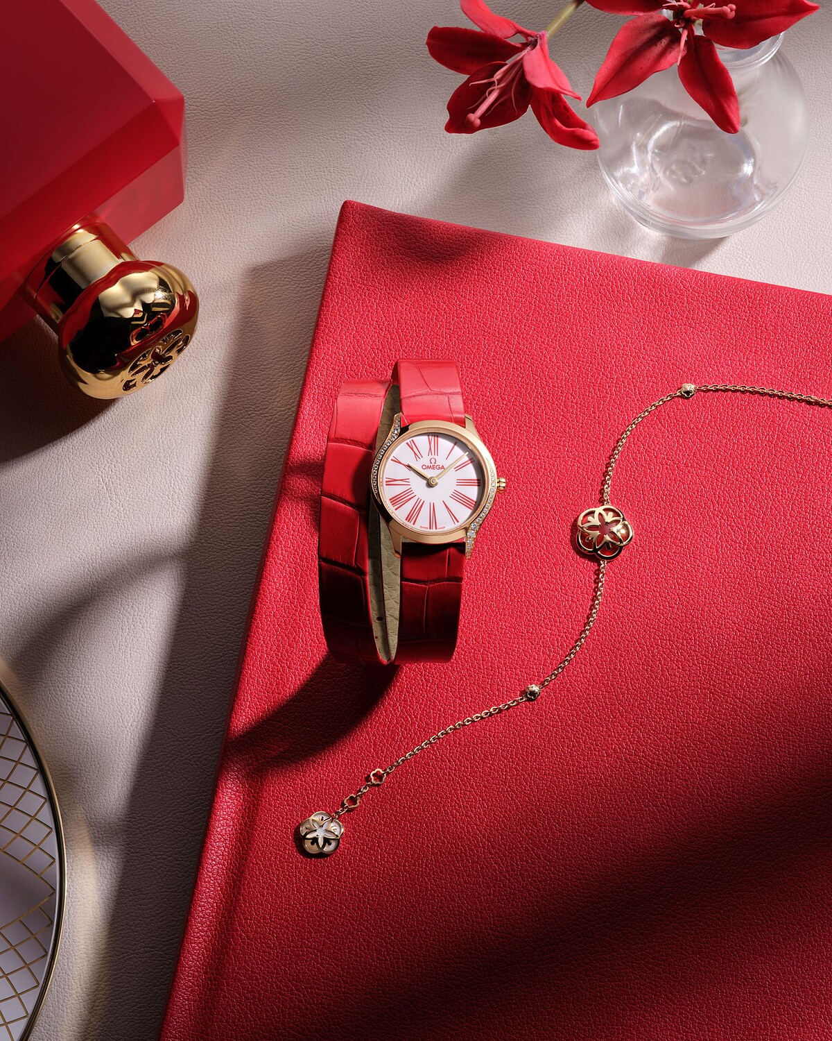 紅色腕錶 Omega 歐米茄