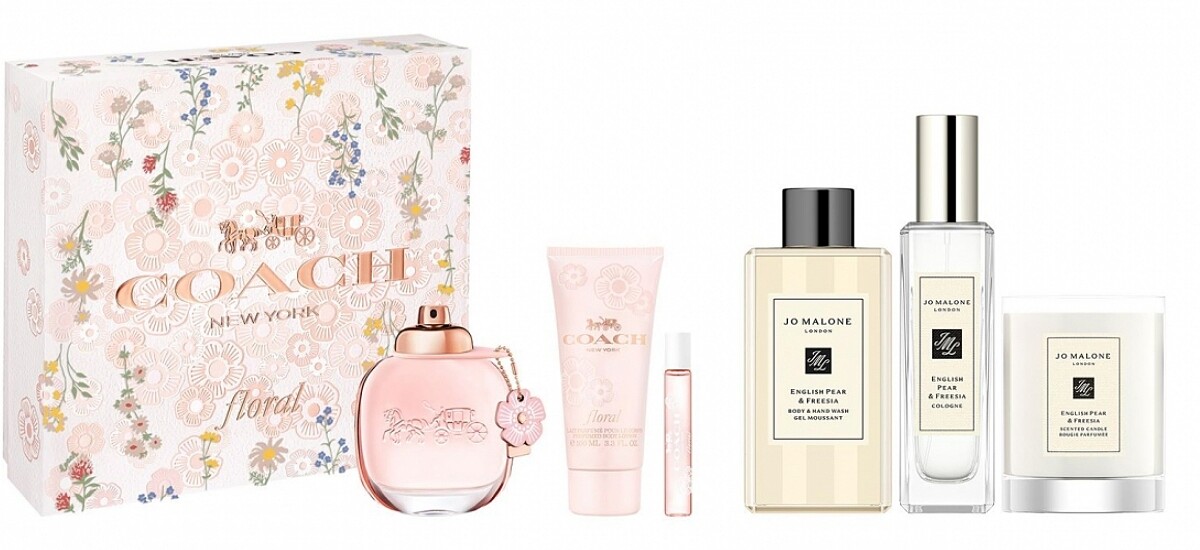 COACH芙洛麗淡香精特惠組NT3,110。JO MALONE LONDON英國梨與小蒼蘭禮盒NT4,550