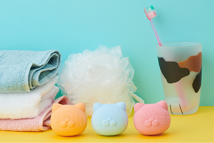 喵喵靠過來!貓咪造型入浴球(玫瑰、迷迭香、洋甘菊),NT190