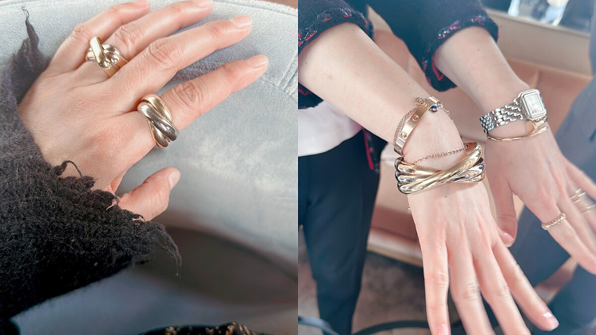 不論是經典款或枕形款Trinity,包容搭配性都很強。