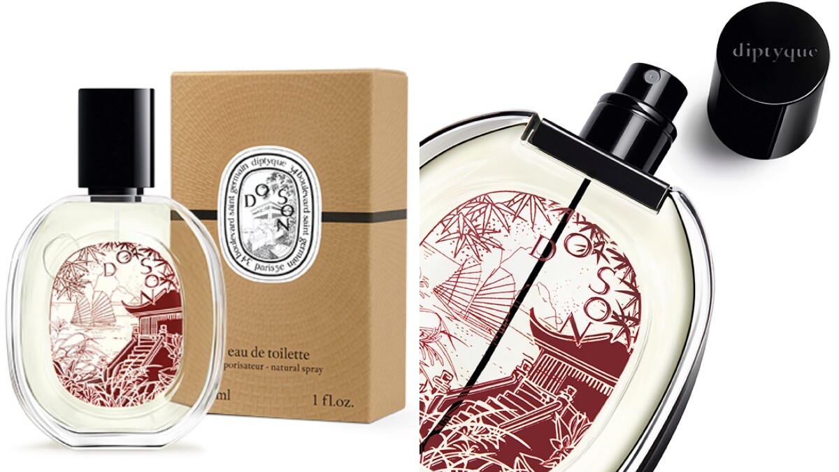 (左)Diptyque 2024限量杜桑淡香水30ml，NT3,100、100ml，NT5,200。(右)2024限量杜桑淡香精 75ml，NT6,000