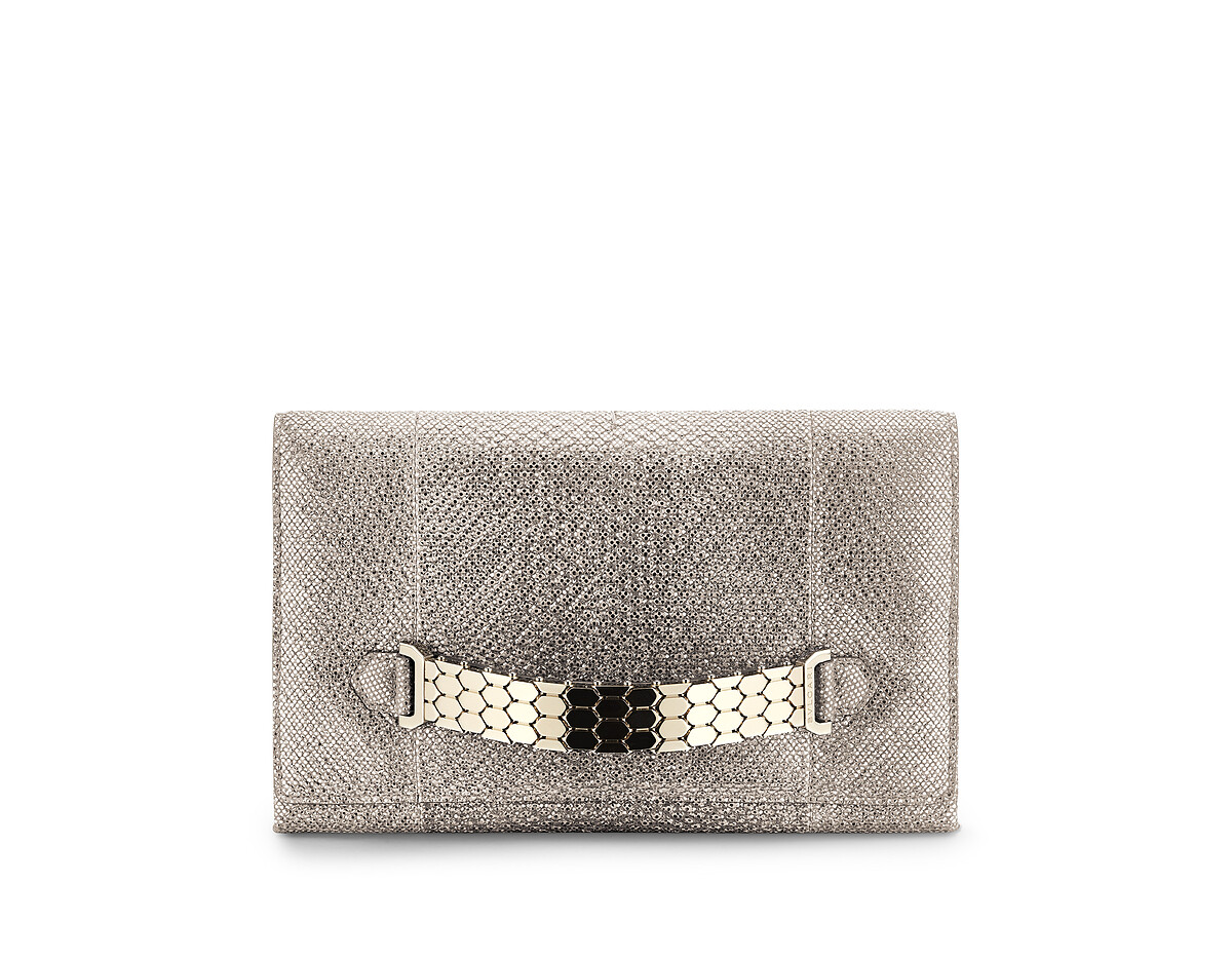 BULGARI COCKTAIL金色水蛇皮晚宴手拿包