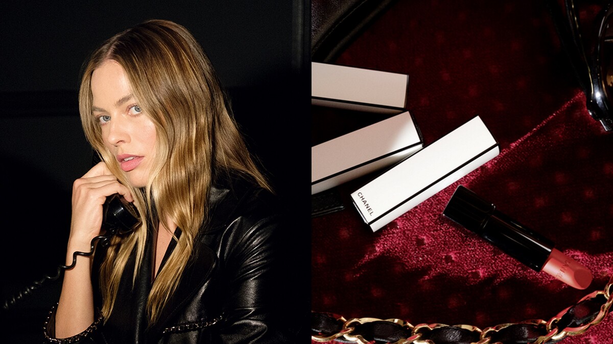 直擊瑪格·羅比首次代言香奈兒彩妝演繹時髦夜色，抹上全新「超炫耀的絲絨唇膏 不眠之夜」從午夜到清晨讓人美到窒息