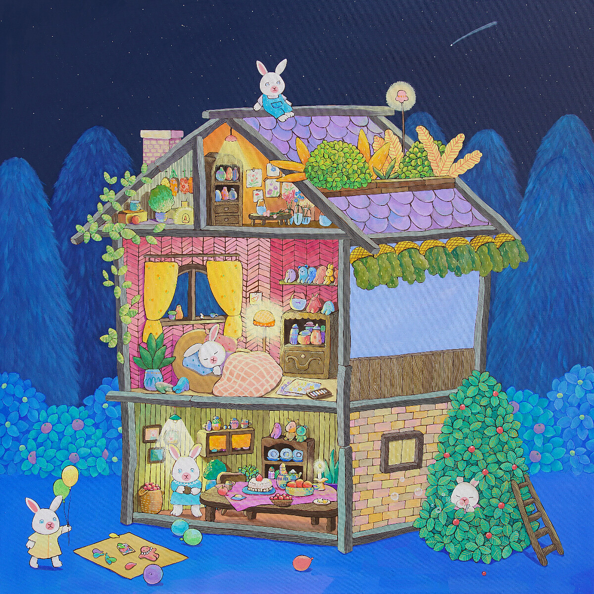 《midnight -낡은 사다리》，2023，林率智