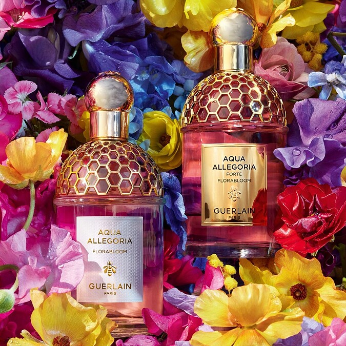 嬌蘭花草水語漫天繁花淡香水(左)與淡香精(右)主視覺。